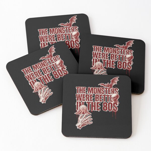 Item preview, The Monsters Were Better in the 80s, Retro Horror Vintage Crimson designed and sold by CryptReel.