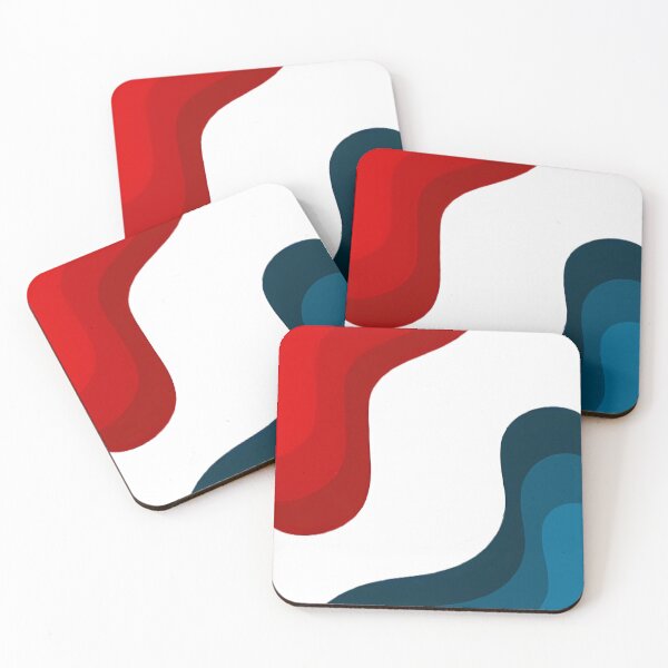 Item preview, Minimalist Red Navy Waves | Simple Abstract Shapes designed and sold by Shirdon2.