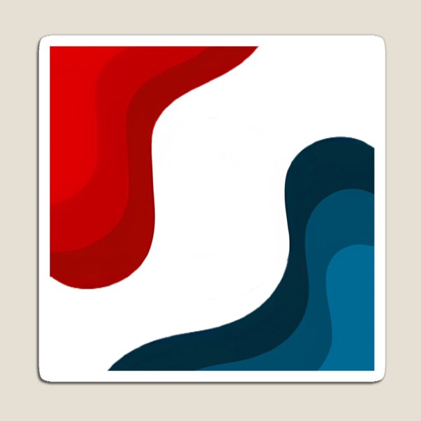 Item preview, Minimalist Red Navy Waves | Simple Abstract Shapes designed and sold by Shirdon2.