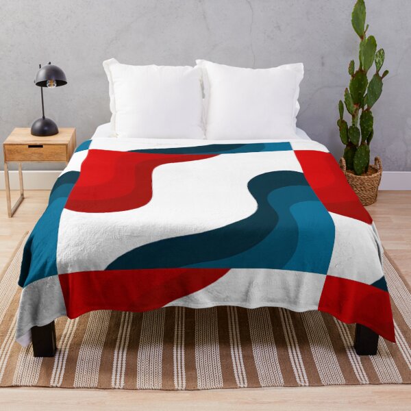 Item preview, Minimalist Red Navy Waves | Simple Abstract Shapes designed and sold by Shirdon2.