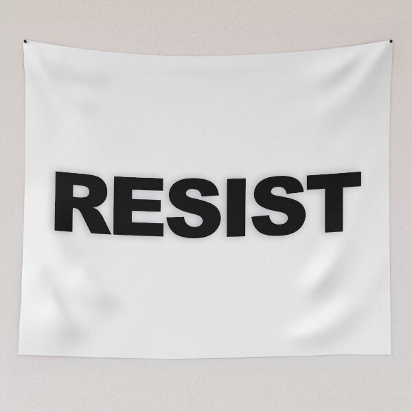 Item preview, RESIST — Black Minimal Bold Type Statement designed and sold by WORDPAUSE.