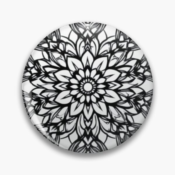Item preview, Lotus Mandala Mandala Line Art - Modern Graphic Ar designed and sold by QuirkThreadsCo.