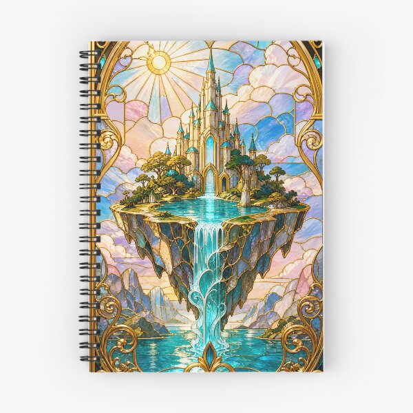 Item preview, Floating Island Castle Stained Glass Fantasy Art designed and sold by LuisWorks.