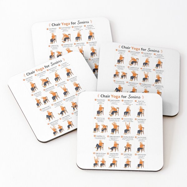 Item preview, Chair Yoga Chart For Seniors Over 60, Chair Yoga Exercises Chart For Seniors, Chair Yoga Workout Chart For Seniors  designed and sold by PaulaSpringArt.