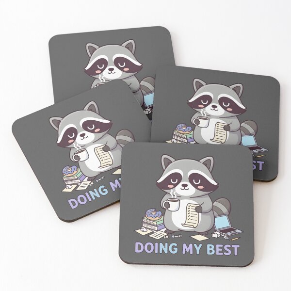 Item preview, Doing My Best Raccoon Shirt – Funny Trash Panda Anxiety Meme T-Shirt & Sticker designed and sold by ZyxDes.