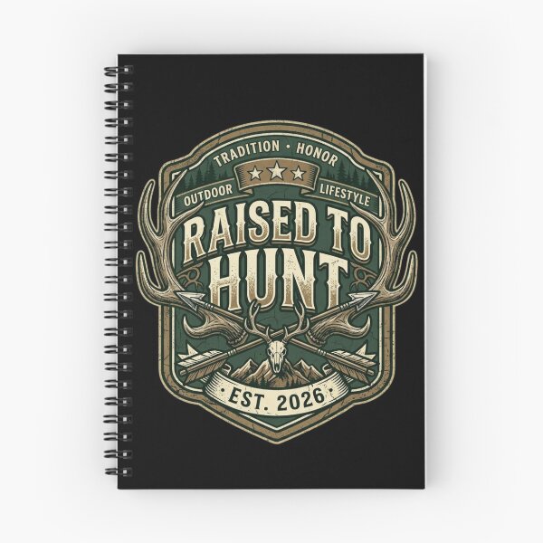 Item preview, Raised To Hunt Vintage Deer Antler Est 2026 Badge designed and sold by PACS0011.