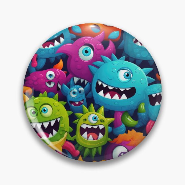 Artikelvorschau, Niedliches Cartoon-Monster-Musterdesign entworfen und verkauft von Canvas-Whispers.