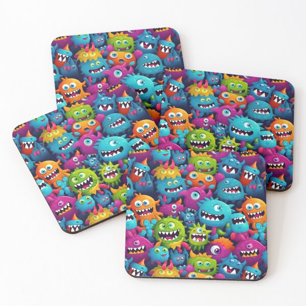 Item preview, Cute Cartoon Monster Pattern Design designed and sold by Canvas-Whispers.