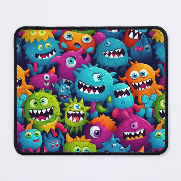 Artikelvorschau, Niedliches Cartoon-Monster-Musterdesign entworfen und verkauft von Canvas-Whispers.