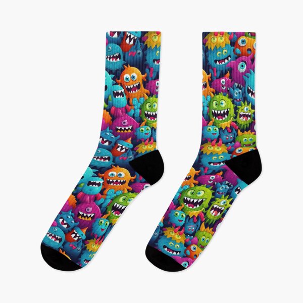 Item preview, Cute Cartoon Monster Pattern Design designed and sold by ArtDzignsZA.