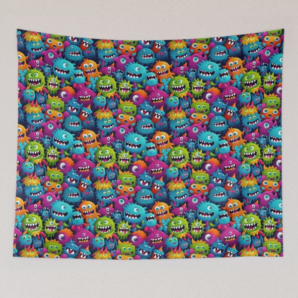 Item preview, Cute Cartoon Monster Pattern Design designed and sold by Canvas-Whispers.