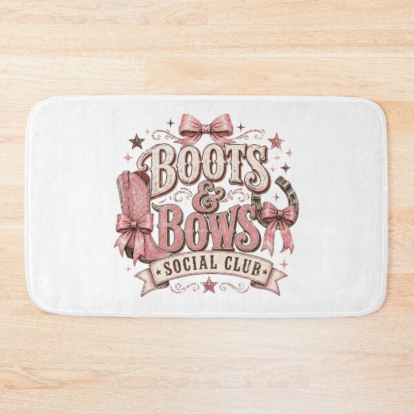 Item preview, Cowgirl boots and bows badge designed and sold by Side Quest Co..