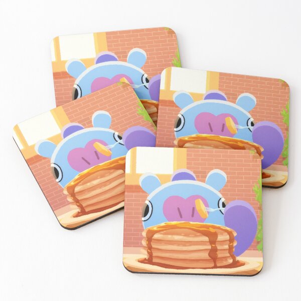 Item preview, Cute Chibi Blue Animal Breakfast - Kawaii Pancakes Cafe Sticker designed and sold by William Cano.
