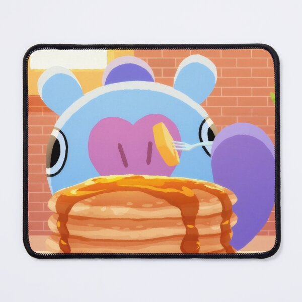 Item preview, Cute Chibi Blue Animal Breakfast - Kawaii Pancakes Cafe Sticker designed and sold by William Cano.