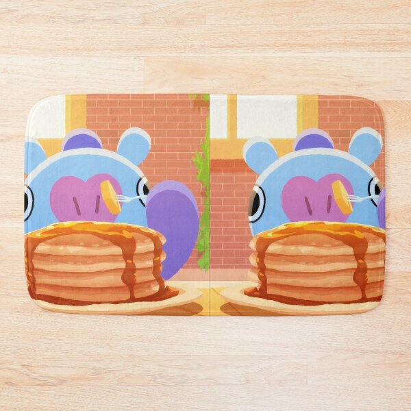 Item preview, Cute Chibi Blue Animal Breakfast - Kawaii Pancakes Cafe Sticker designed and sold by Billy Morfo™.