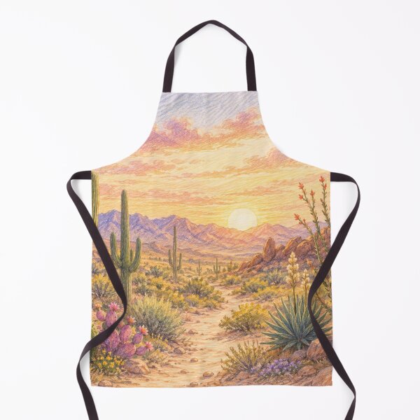 Item preview, Desert Sunset Colored Pencil Art designed and sold by 0606PM.