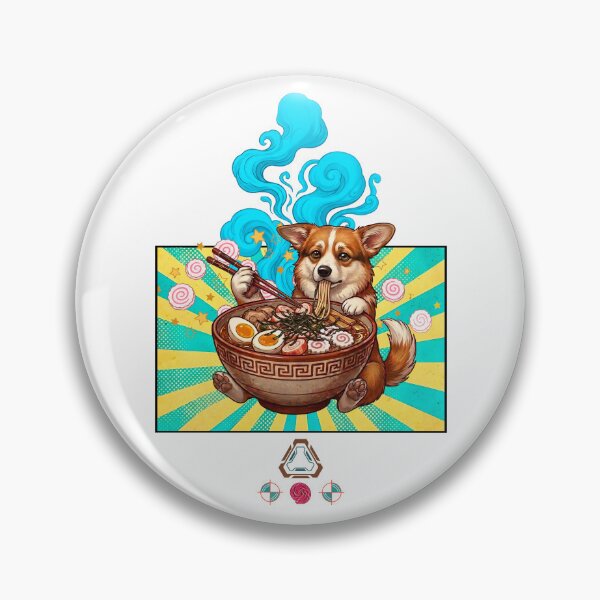 Item preview, Corgi in a Ramen Bowl – Kawaii Noodle Pup Art designed and sold by m-yoga-store.