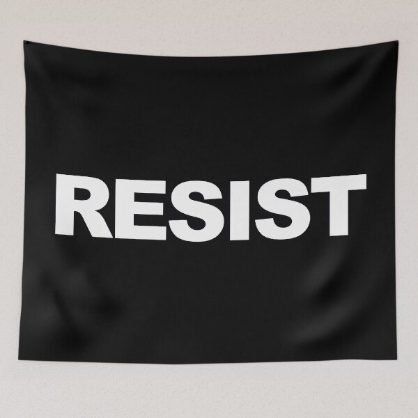 Item preview, RESIST — White Minimal Bold Type Statement designed and sold by WORDPAUSE.