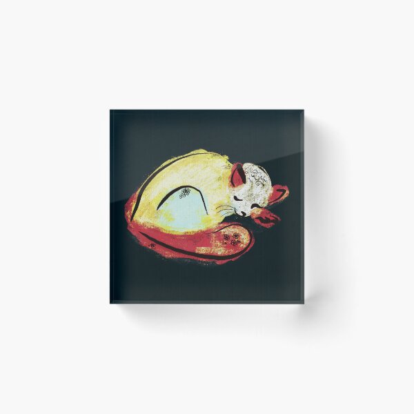 Item preview, Retro Abstract Cat Art Print Benjamin designed and sold by The Groove Garden.