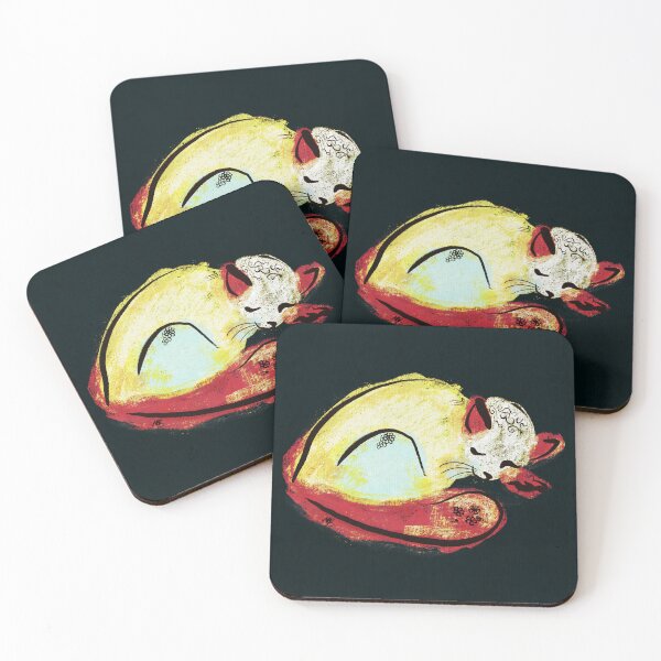 Item preview, Retro Abstract Cat Art Print Benjamin designed and sold by Chatula Print Studio.