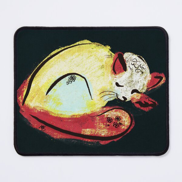 Item preview, Retro Abstract Cat Art Print Benjamin designed and sold by The Groove Garden.