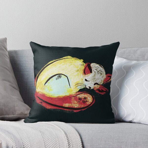 Item preview, Retro Abstract Cat Art Print Benjamin designed and sold by The Groove Garden.