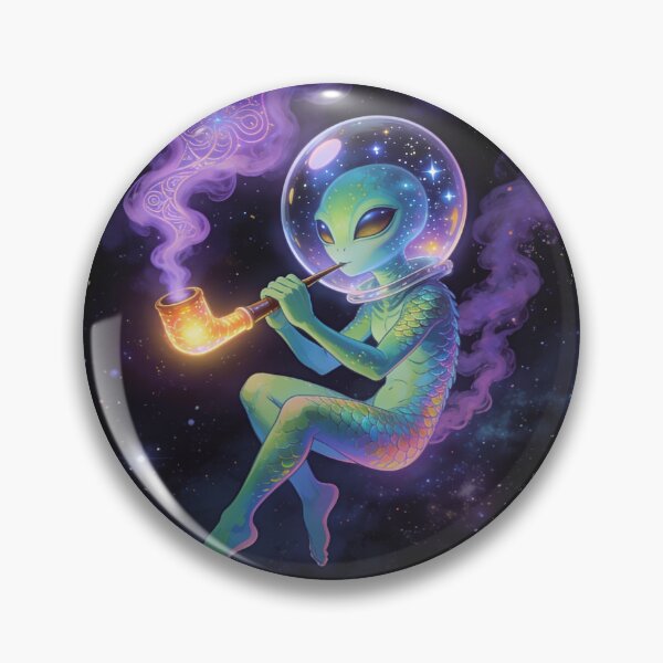 Item preview, Cosmic Smoking Alien | Mystical Space Art designed and sold by SmokingAlien.