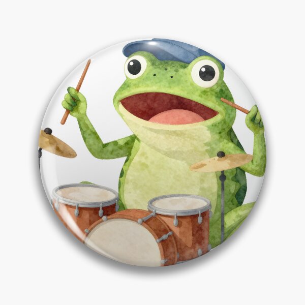 Item preview, Drumming Frog Groove – Funny Animal Music Vibes designed and sold by Muayad Al-Farhan.