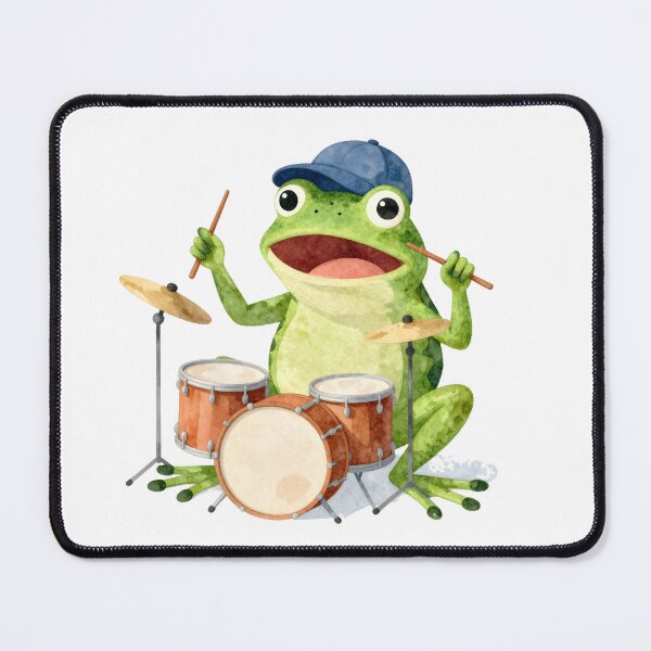 Item preview, Drumming Frog Groove – Funny Animal Music Vibes designed and sold by Muayad Al-Farhan.