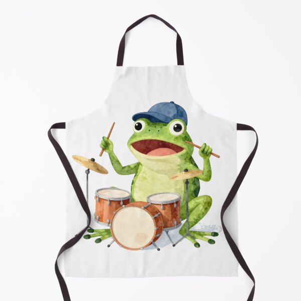 Item preview, Drumming Frog Groove – Funny Animal Music Vibes designed and sold by Muayad Al-Farhan.