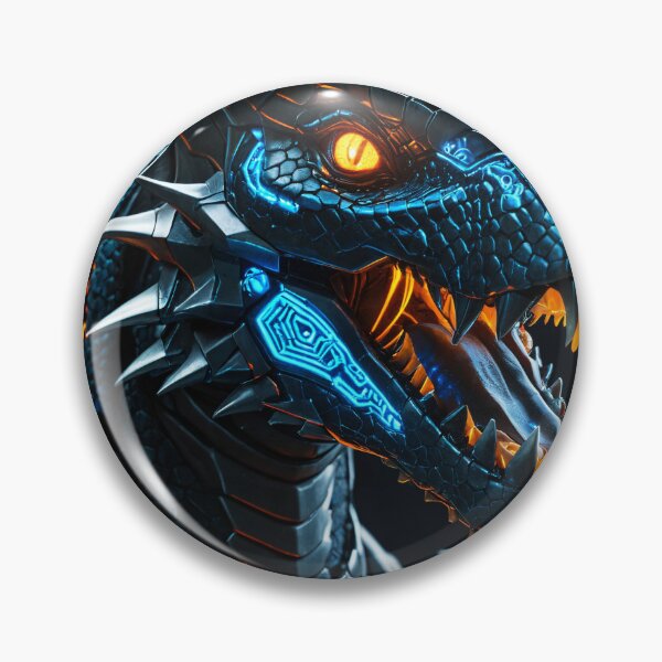 Item preview, Cybernetic Dragon with Glowing Neon Armor designed and sold by PixelFlowArt.