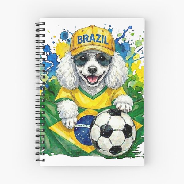 Item preview, Poodle white World Cup Brazil Suppawter designed and sold by The Suppawters.