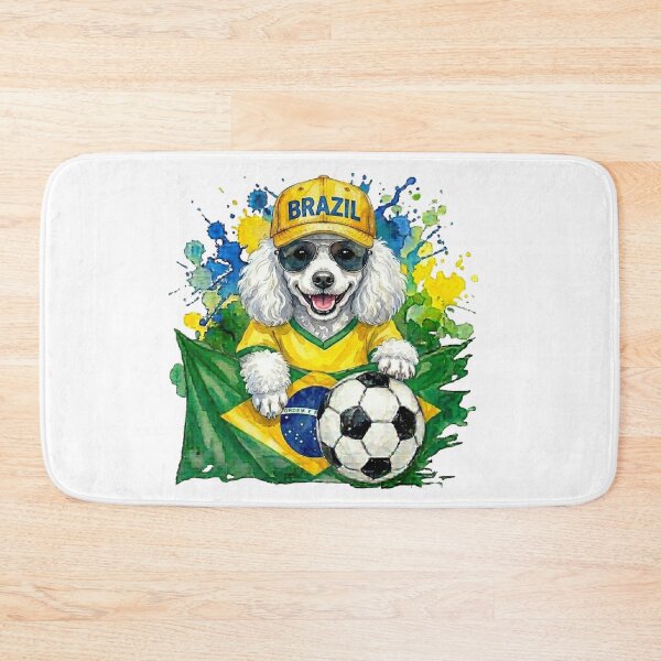Item preview, Poodle white World Cup Brazil Suppawter designed and sold by The Suppawters.
