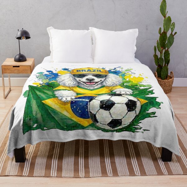 Item preview, Poodle white World Cup Brazil Suppawter designed and sold by The Suppawters.