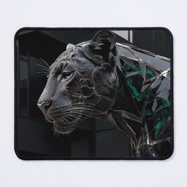 Item preview, Low Poly Geometric Black Panther Art designed and sold by IntelliMindDesigns.