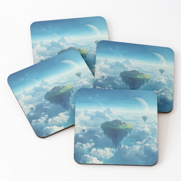 Item preview, Watercolor Floating Coral Sky Ocean Landscape designed and sold by Luminous Wilds.