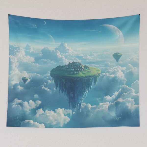 Item preview, Watercolor Floating Coral Sky Ocean Landscape designed and sold by Luminous Wilds.