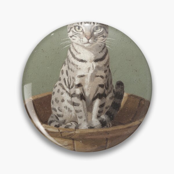 Item preview, Indignant Egyptian Mau in the Fruit Bowl Folk Art designed and sold by PictorialWhimsy.