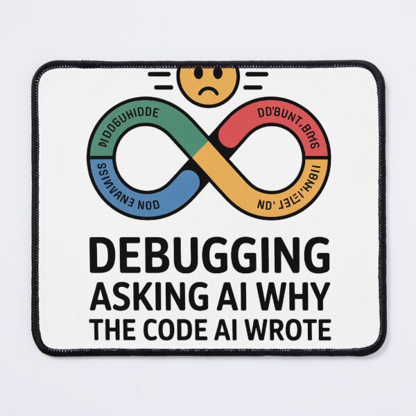 Item preview, Debugging Asking AI Why Code AI Wrote Doesn't Work designed and sold by Bianca Oltean.