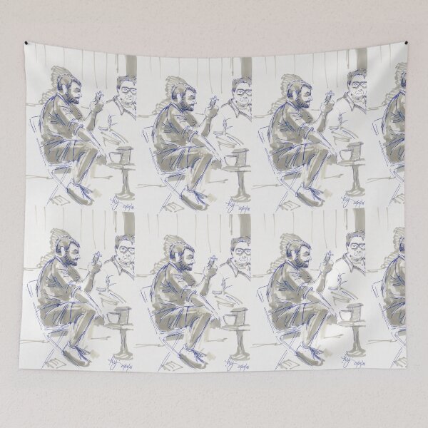 Item preview, Two Men Having Coffee Drawing designed and sold by MikeJory.