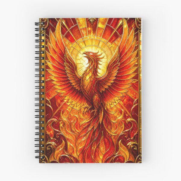 Item preview, Phoenix Rising Stained Glass Fantasy Fire Art designed and sold by LuisWorks.