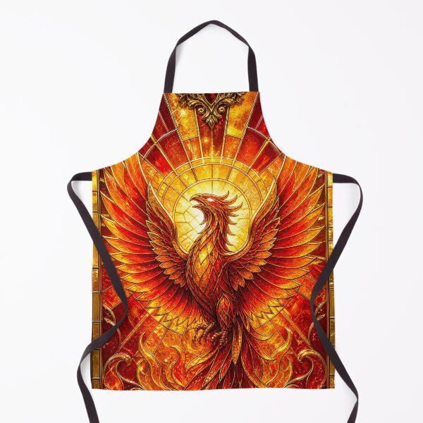 Item preview, Phoenix Rising Stained Glass Fantasy Fire Art designed and sold by LuisWorks.