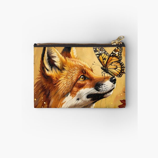 Item preview, Autumn Fox and Monarch Butterfly - Impasto Oil Painting designed and sold by Selena-V.