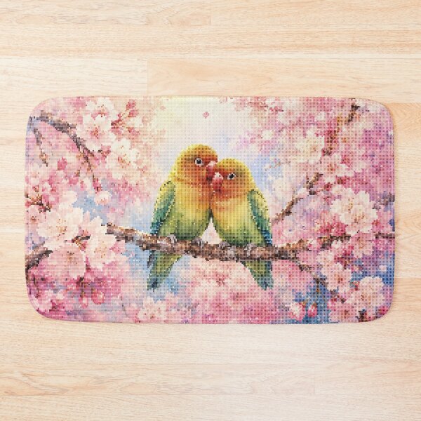 Item preview, Geometric Style Lovebirds & Sakura Floral Design designed and sold by A-C-G.