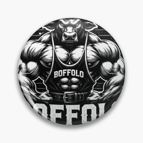 Item preview, BOFFOLO Body Building Buffalo Sticker | Hardcore Gym Motivation designed and sold by Saltmarbo.