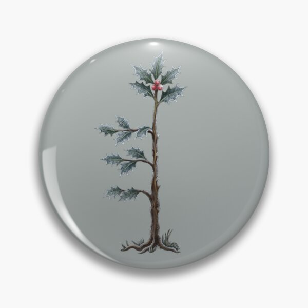 Item preview, Frosted Winter Holly British Folklore Art Cottagecore Yule Ogham Rune designed and sold by Englandbear.