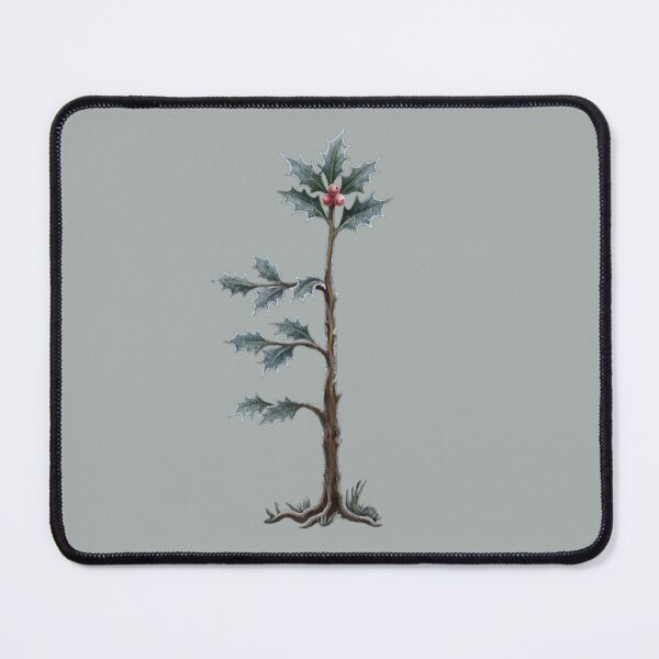 Item preview, Frosted Winter Holly British Folklore Art Cottagecore Yule Ogham Rune designed and sold by Englandbear.