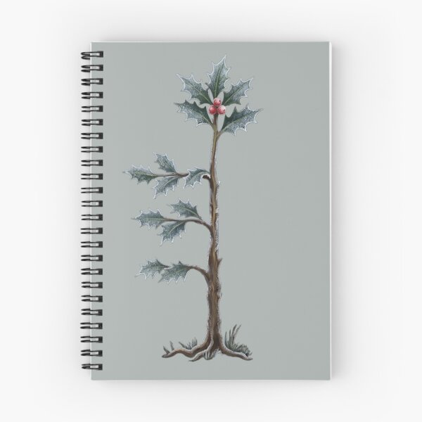 Item preview, Frosted Winter Holly British Folklore Art Cottagecore Yule Ogham Rune designed and sold by Englandbear.
