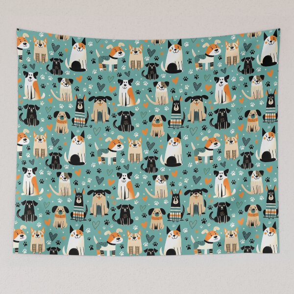 Item preview, Cute Cartoon Dog Pattern Design designed and sold by Canvas-Whispers.