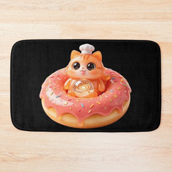 Item preview, Emerald Cat - Sweet Glazed Dream: The Starry Donut Baker designed and sold by ABYSSLAB.